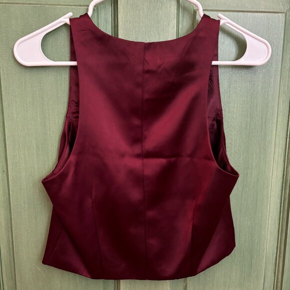 Jason Wu Burgundy Vest - Picture 2 of 4